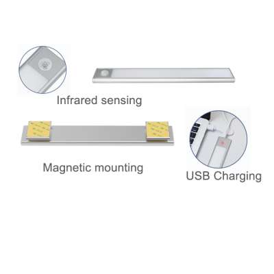 USB recharging LED Motion Sensor Lights for Cabinet, Bedroom, Bathroom, Corridor