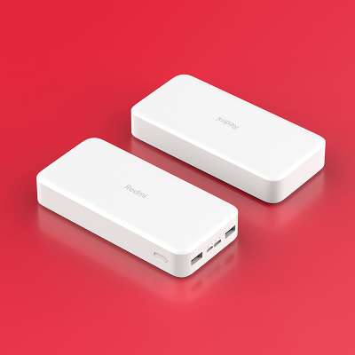 Original Xiaomi Redmi Power Bank 20000mAh 2C Portable Charger Support QC3.0 Dual USB Mi External Battery Bank Phones